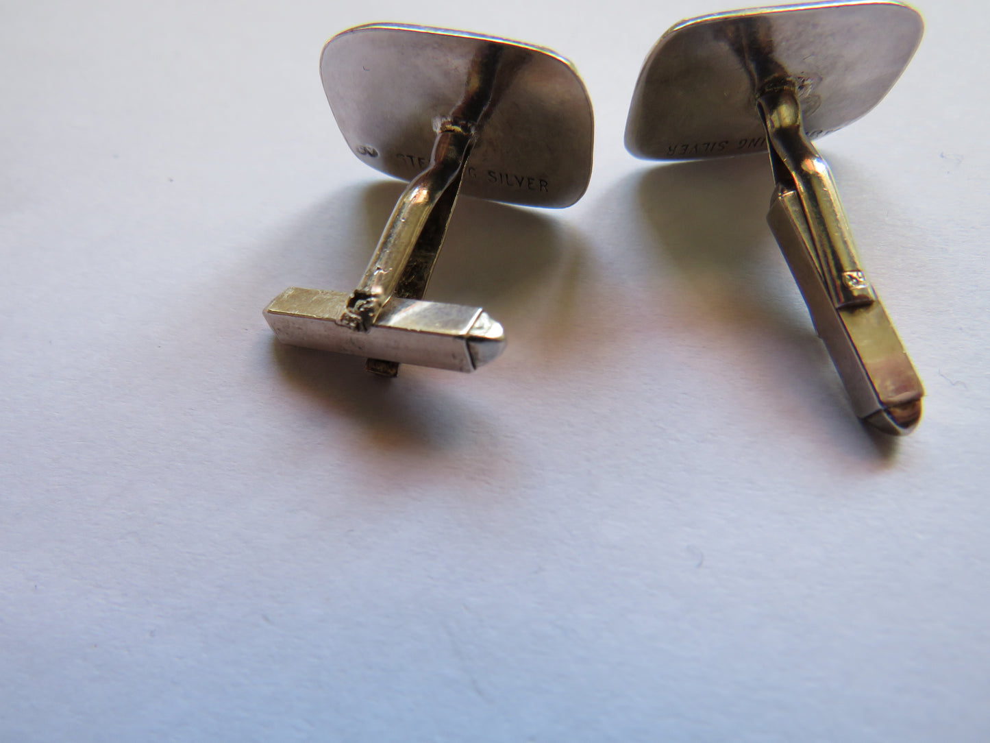 Stylish Pair of Men's Sterling Silver Cufflinks