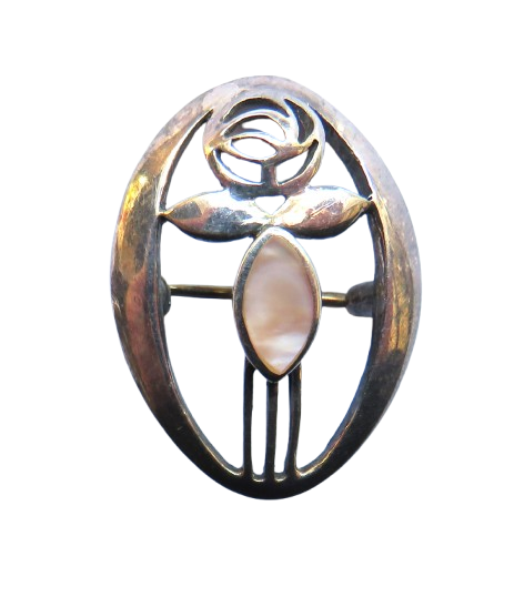 Ladies Sterling Silver Brooch Charles Rennie Mackintosh Style By Kit Heath