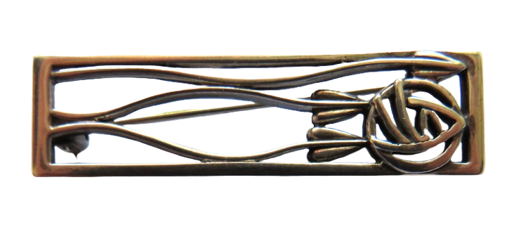 Ladies Sterling Silver Brooch Charles Rennie Mackintosh Style By Carrick Jewellery