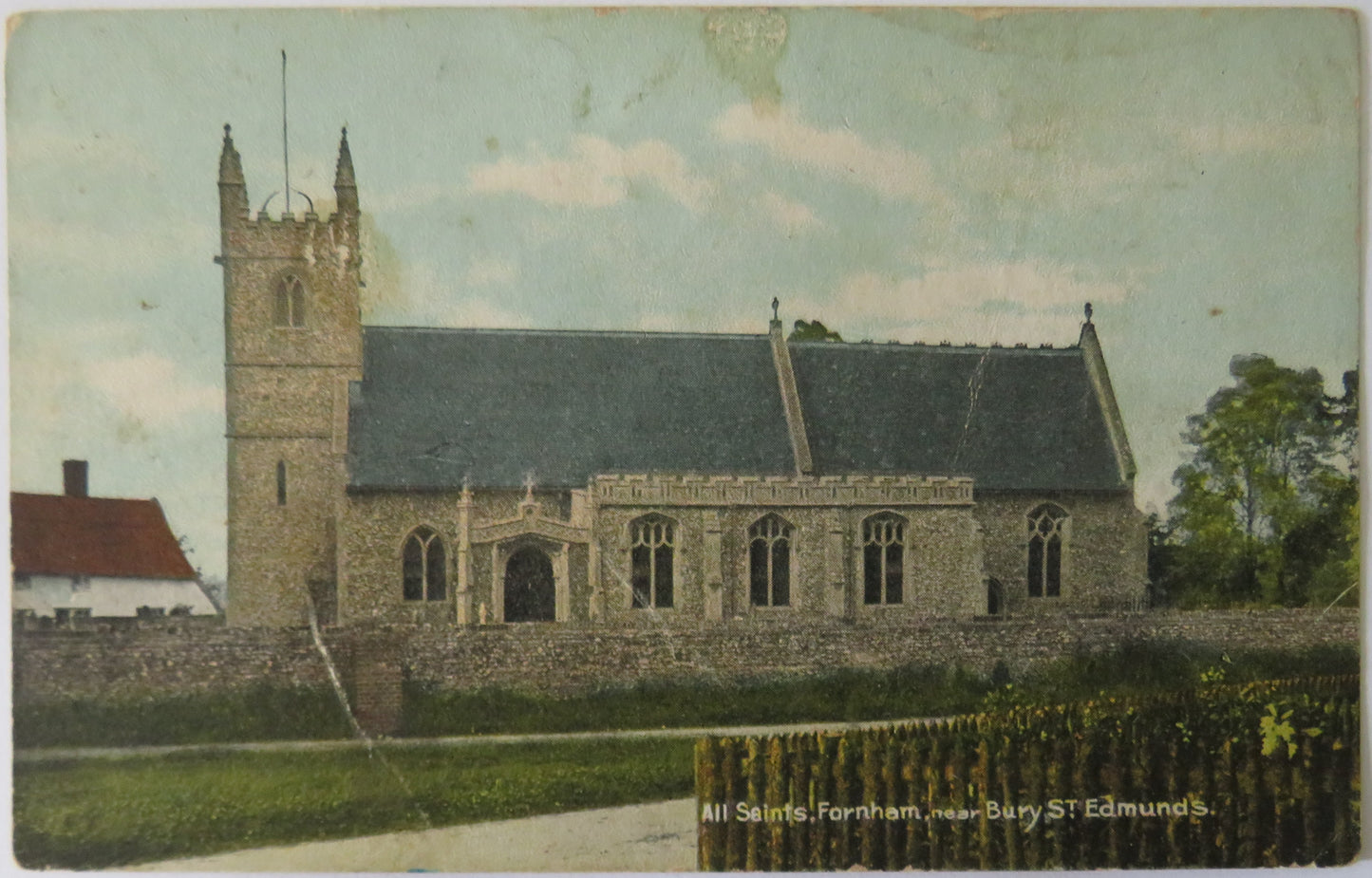 Vintage Postcard of All Saints, Fornham near Bury St. Edmund's