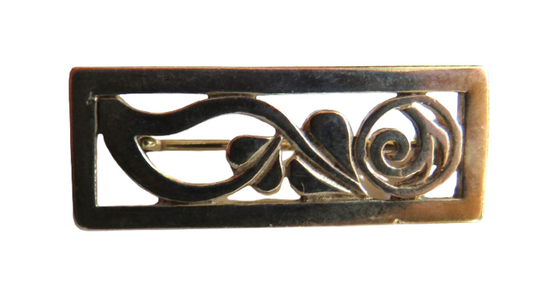 Ladies Sterling Silver Brooch Charles Rennie Mackintosh Style