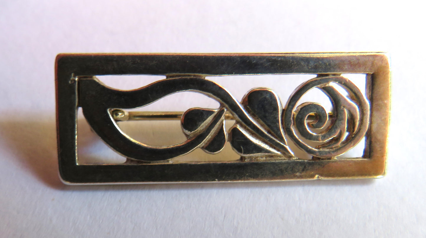 Ladies Sterling Silver Brooch Charles Rennie Mackintosh Style