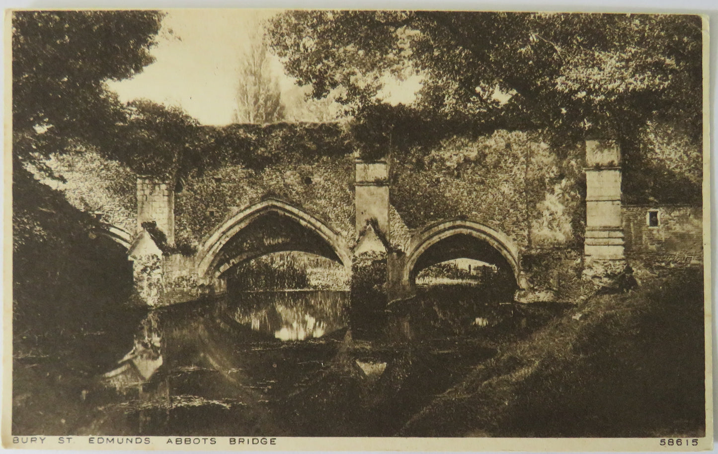 Vintage Postcard of Bury St. Edmunds, Abbots Bridge