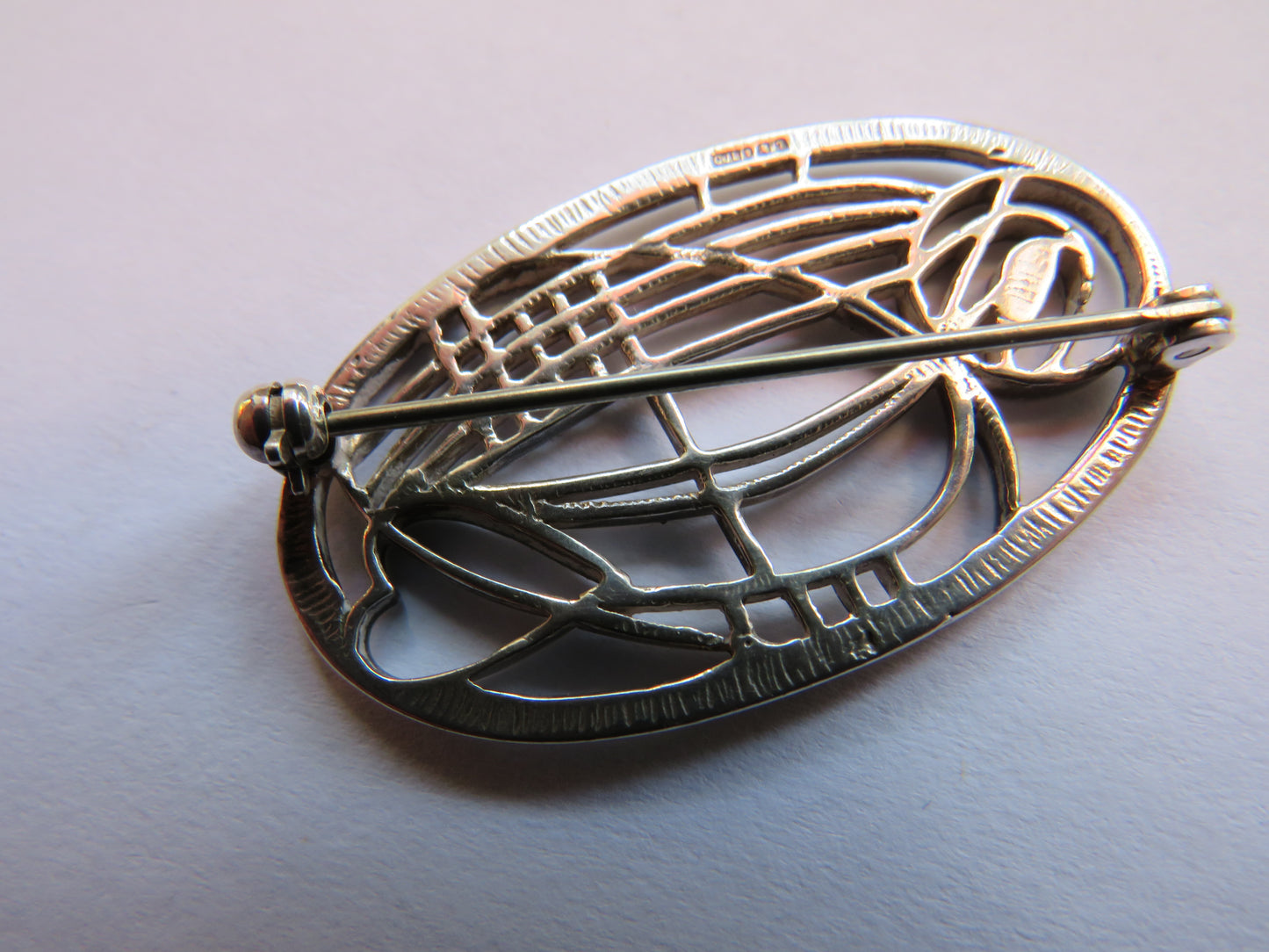 Ladies Sterling Silver Brooch By Carrick Jewellery In Mackintosh Style