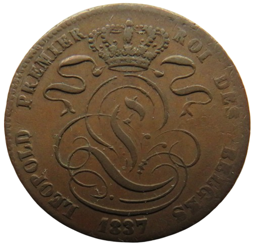 1837 Belgium 5 Centimes Coin