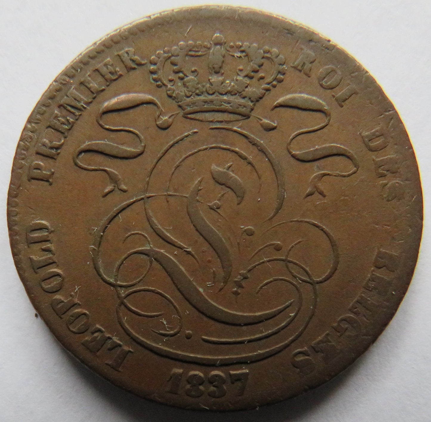 1837 Belgium 5 Centimes Coin