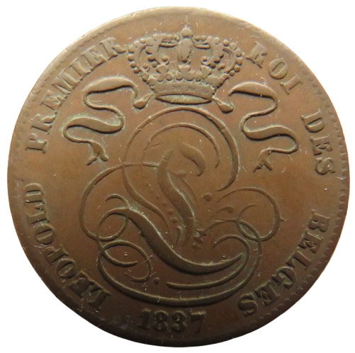 1837 Belgium 5 Centimes Coin