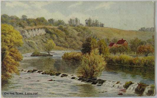 Vintage Postcard of In The Teme, Ludlow