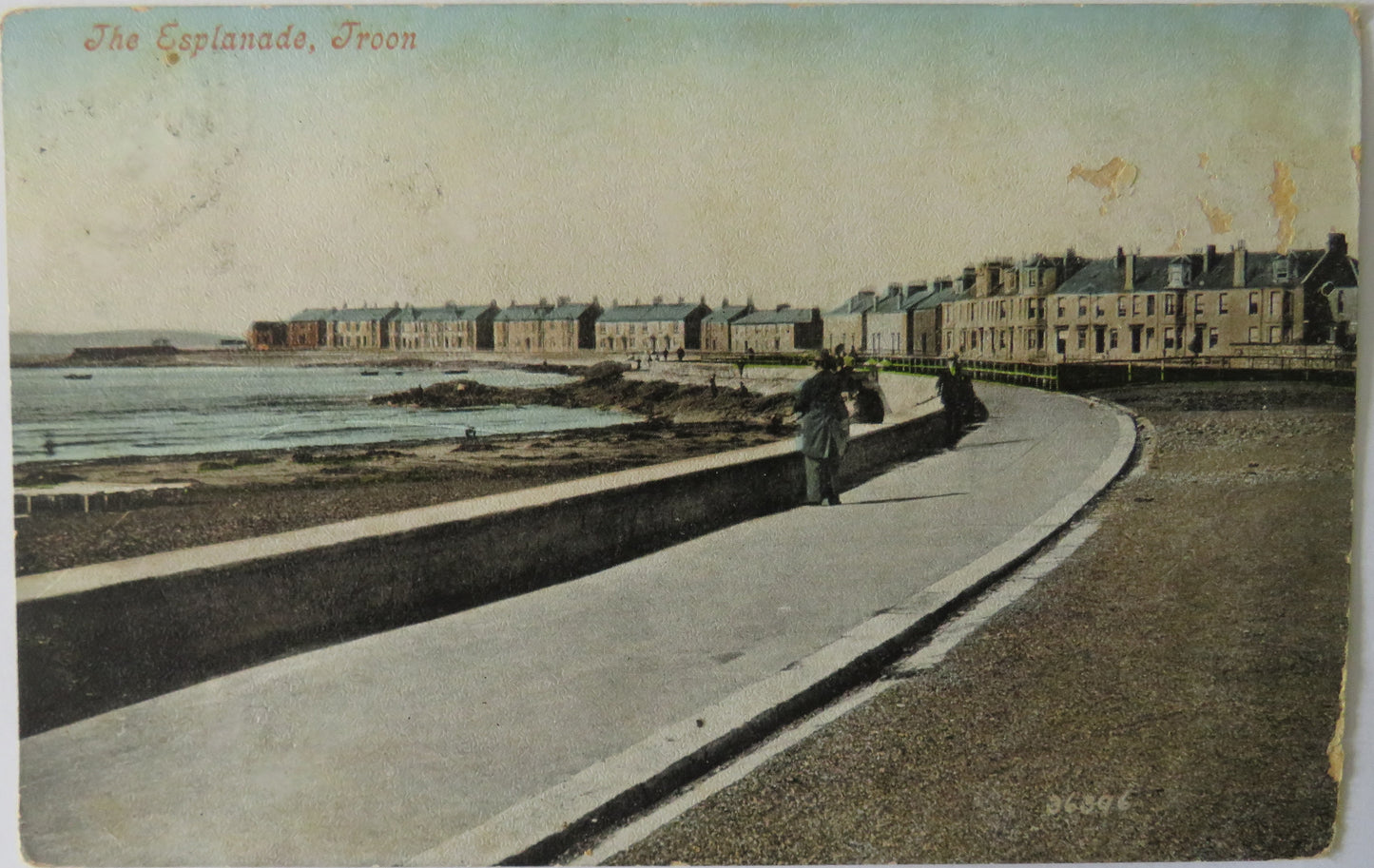 Vintage Postcard of The Esplanade, Troon, 1906