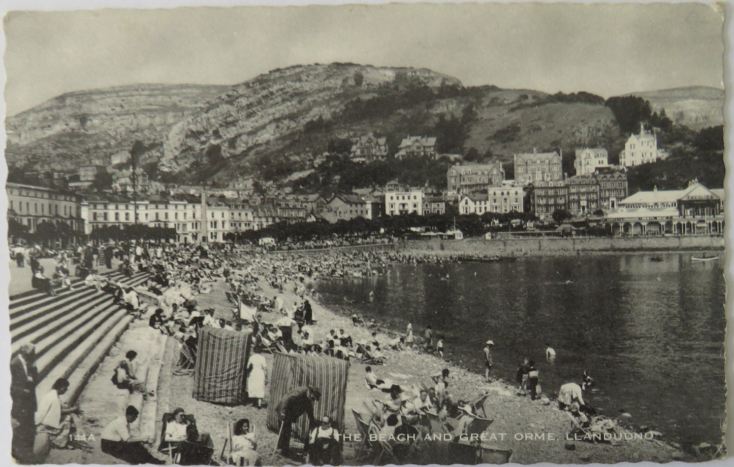 Vintage Postcard of The Beach and Great Orme, Llandudno, 1961