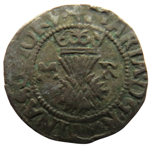 1542-1548 Mary Queen of Scots Bawbee Coin - Scotland