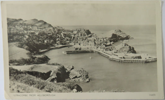 Vintage Postcard of Ilfracombe from Hillsborough, 1957