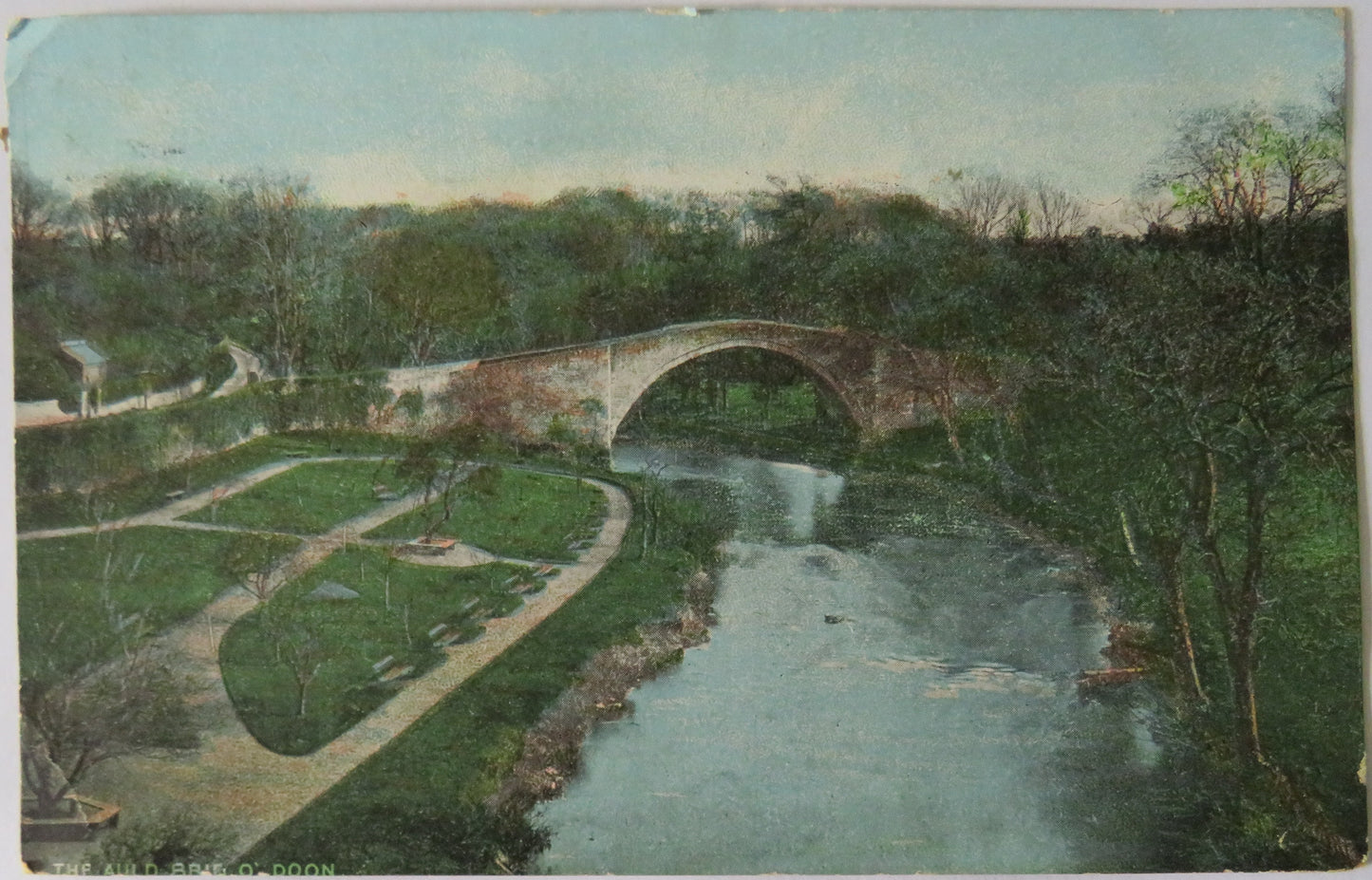 Vintage Postcard of Waterfall, Jesmond Dene, 1901