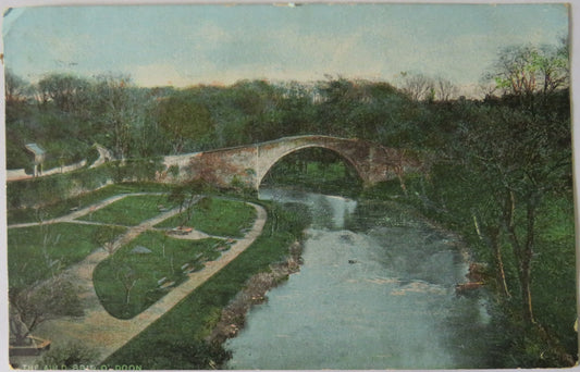 Vintage Postcard of Waterfall, Jesmond Dene, 1901