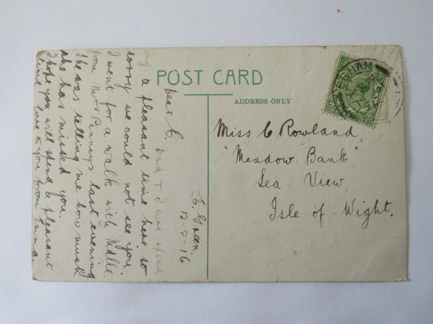 Vintage Postcard of Plymouth Sound