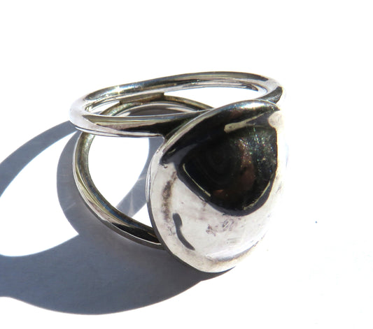 Chunky Stylish Ladies Sterling Silver Ring By QVC UK Size S & 1/2