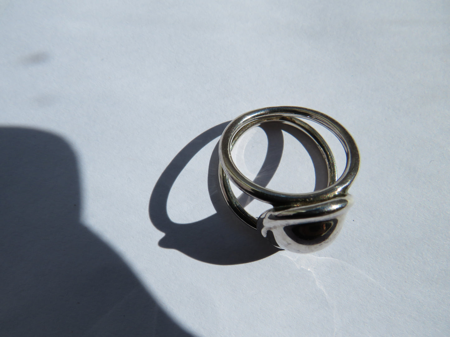Chunky Stylish Ladies Sterling Silver Ring By QVC UK Size S & 1/2