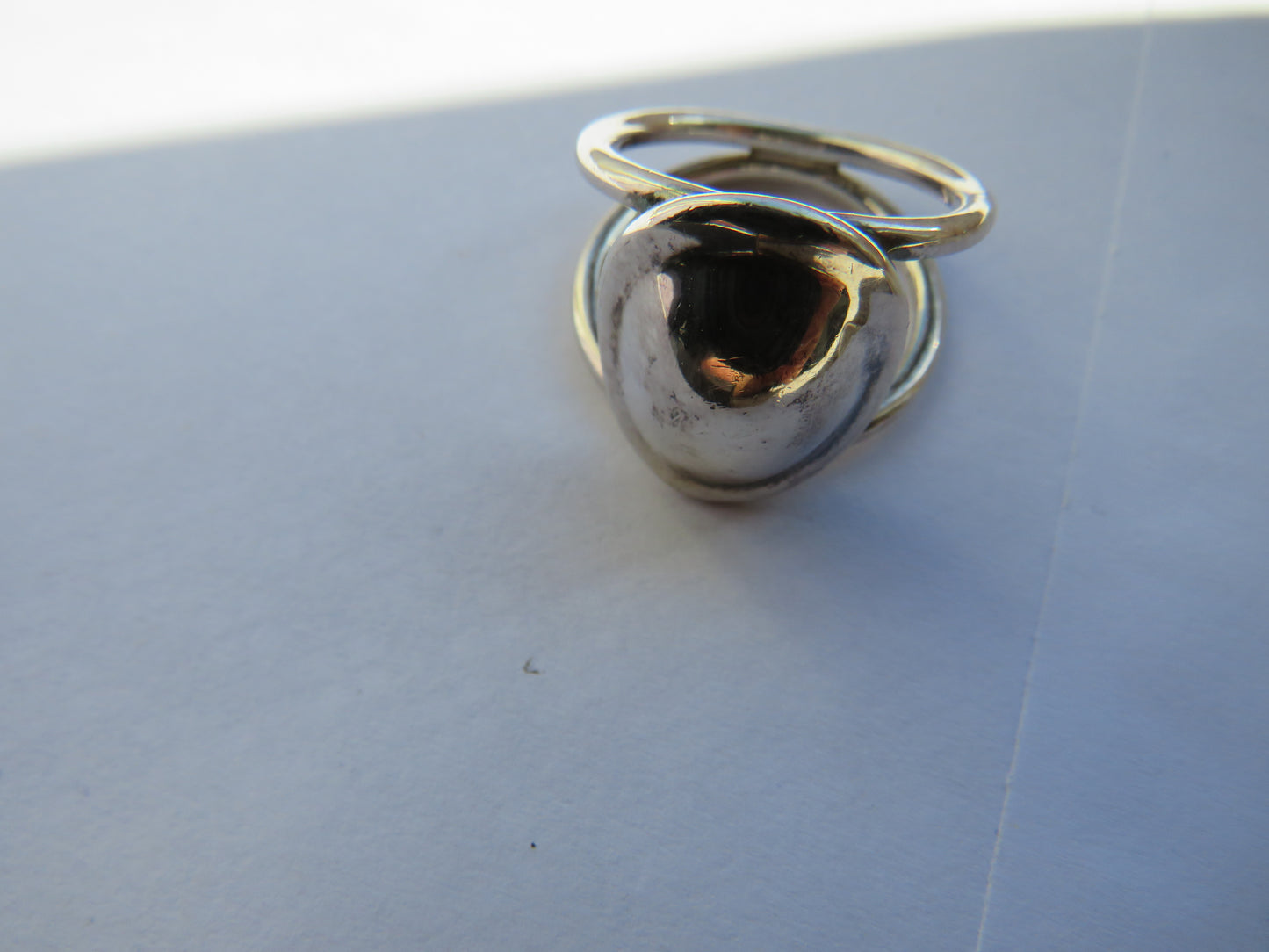 Chunky Stylish Ladies Sterling Silver Ring By QVC UK Size S & 1/2