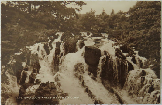 Vintage Postcard of The Swallow Falls, Bettws-y-Coed