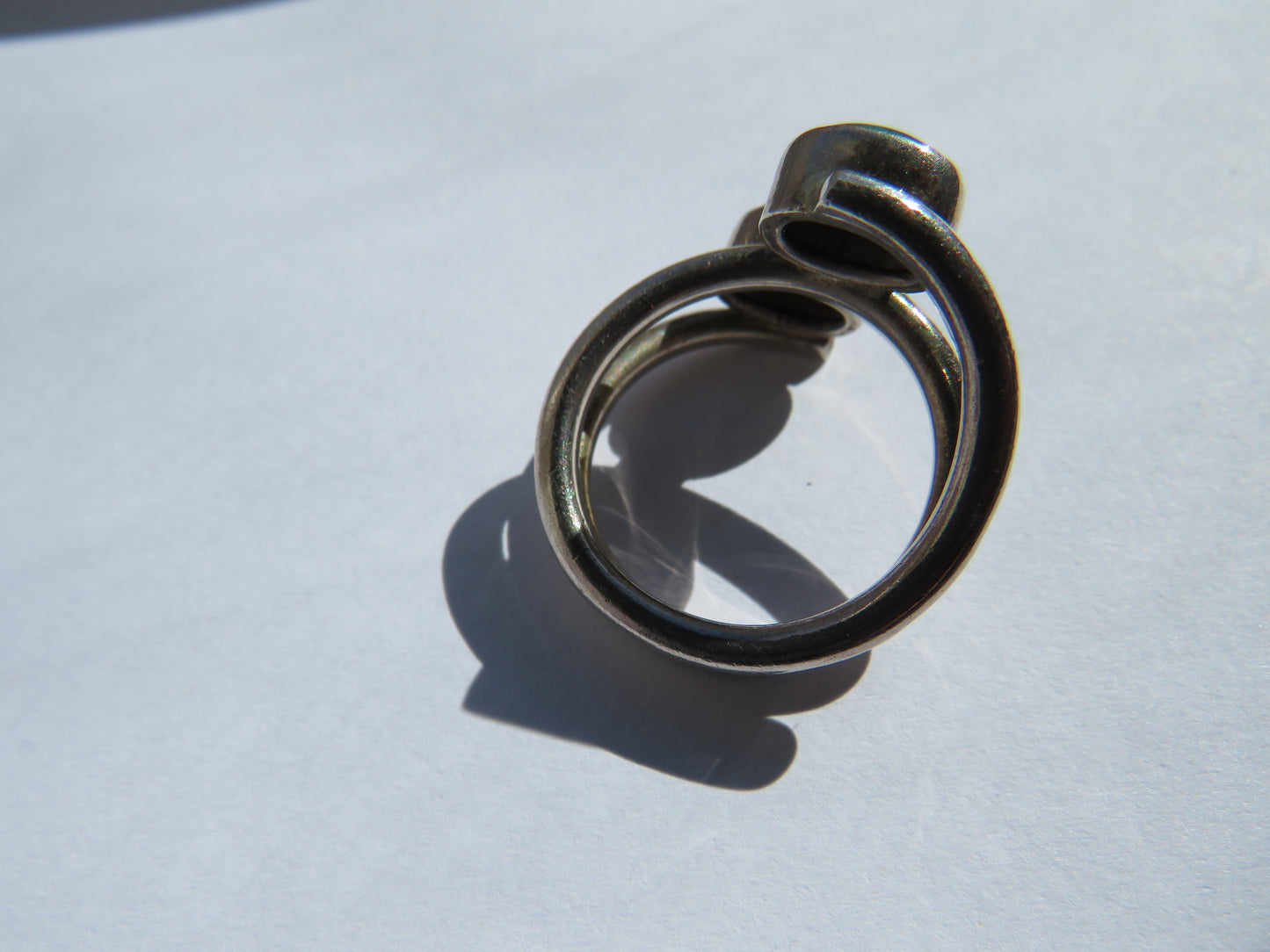 Stylish Ladies Sterling Silver & Malachite Ring - UK Size P