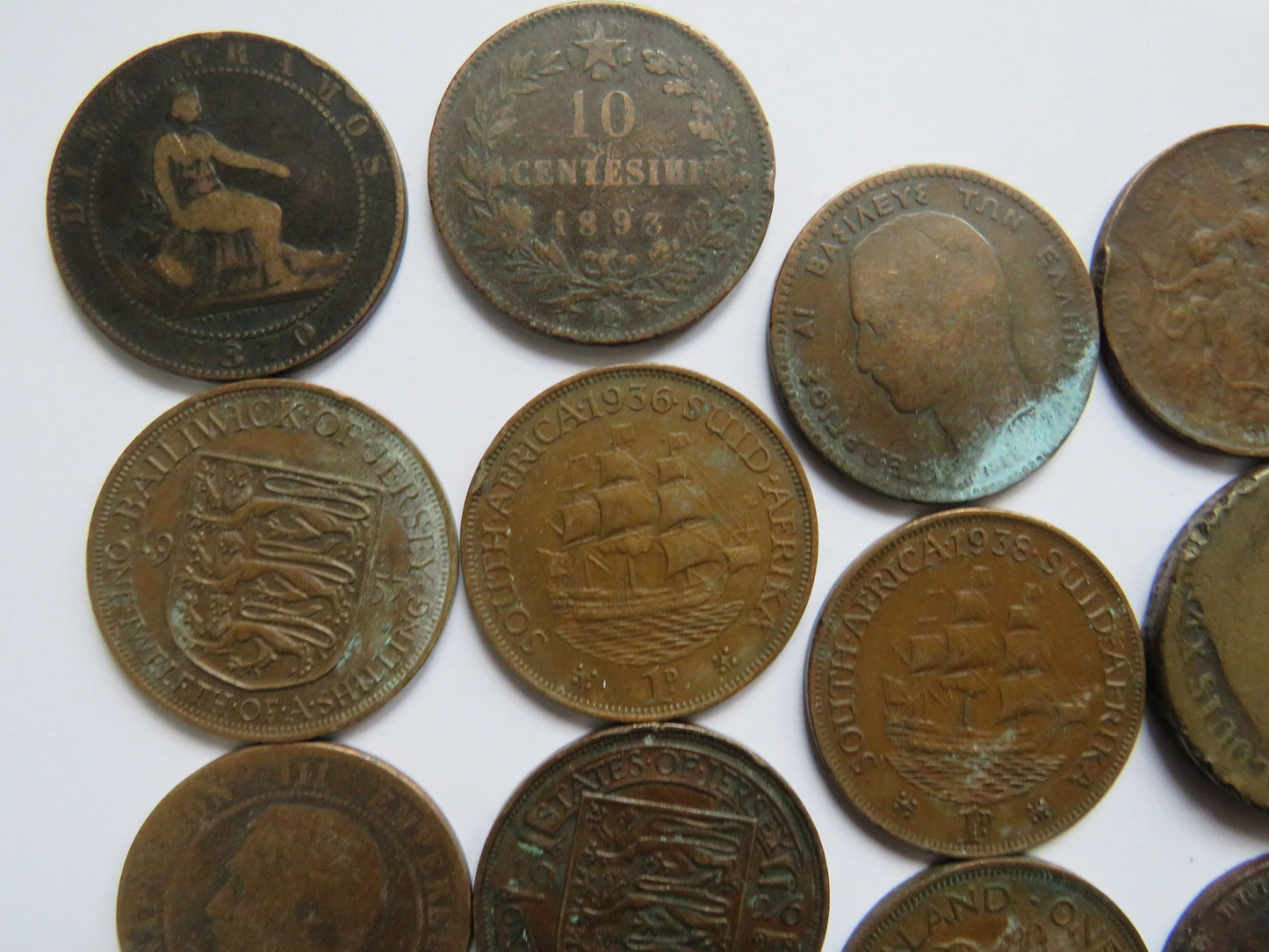 Small Lot of Old World Coins, France, Australia etc