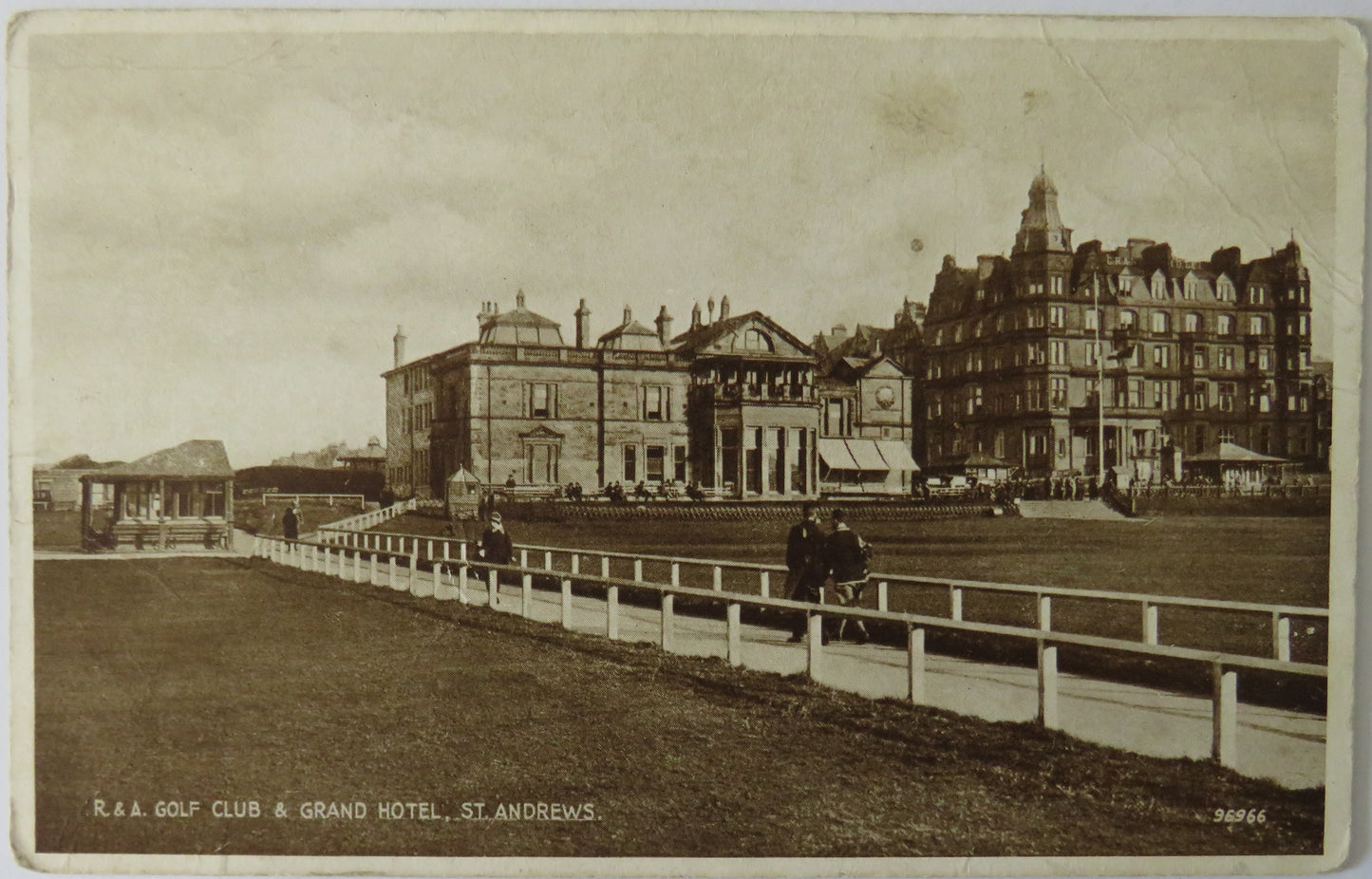 Vintage Postcard of R. & A. Golf Club & Grand Hotel, St. Andrews, 1938