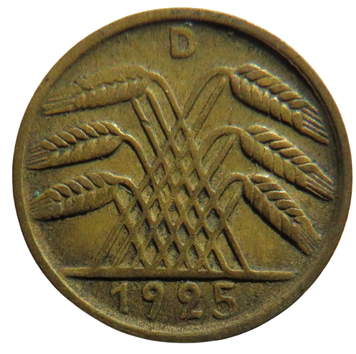 1925-D Germany - Weimar Republic 5 Reichspfennig Coin
