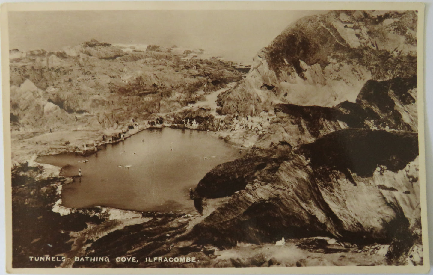Vintage Postcard of Tunnels Bathing Cove, Ilfracombe