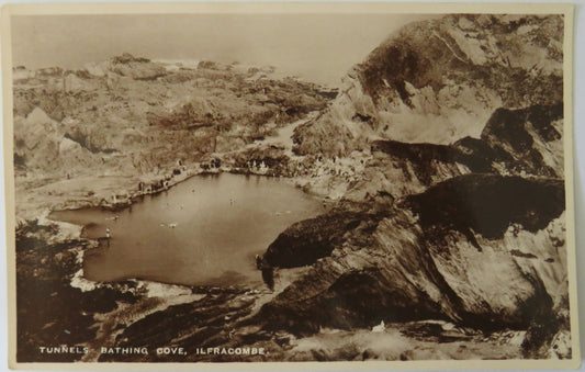 Vintage Postcard of Tunnels Bathing Cove, Ilfracombe