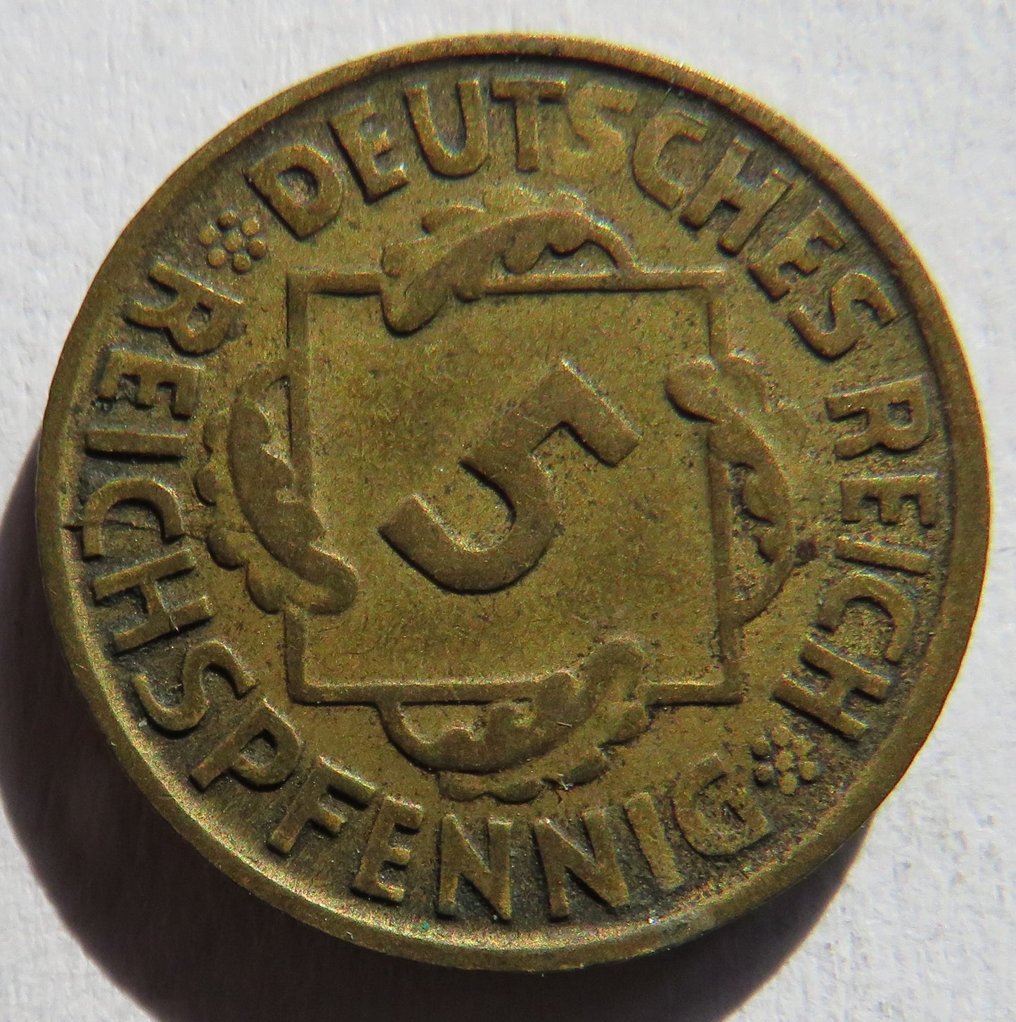 1925-D Germany - Weimar Republic 5 Reichspfennig Coin
