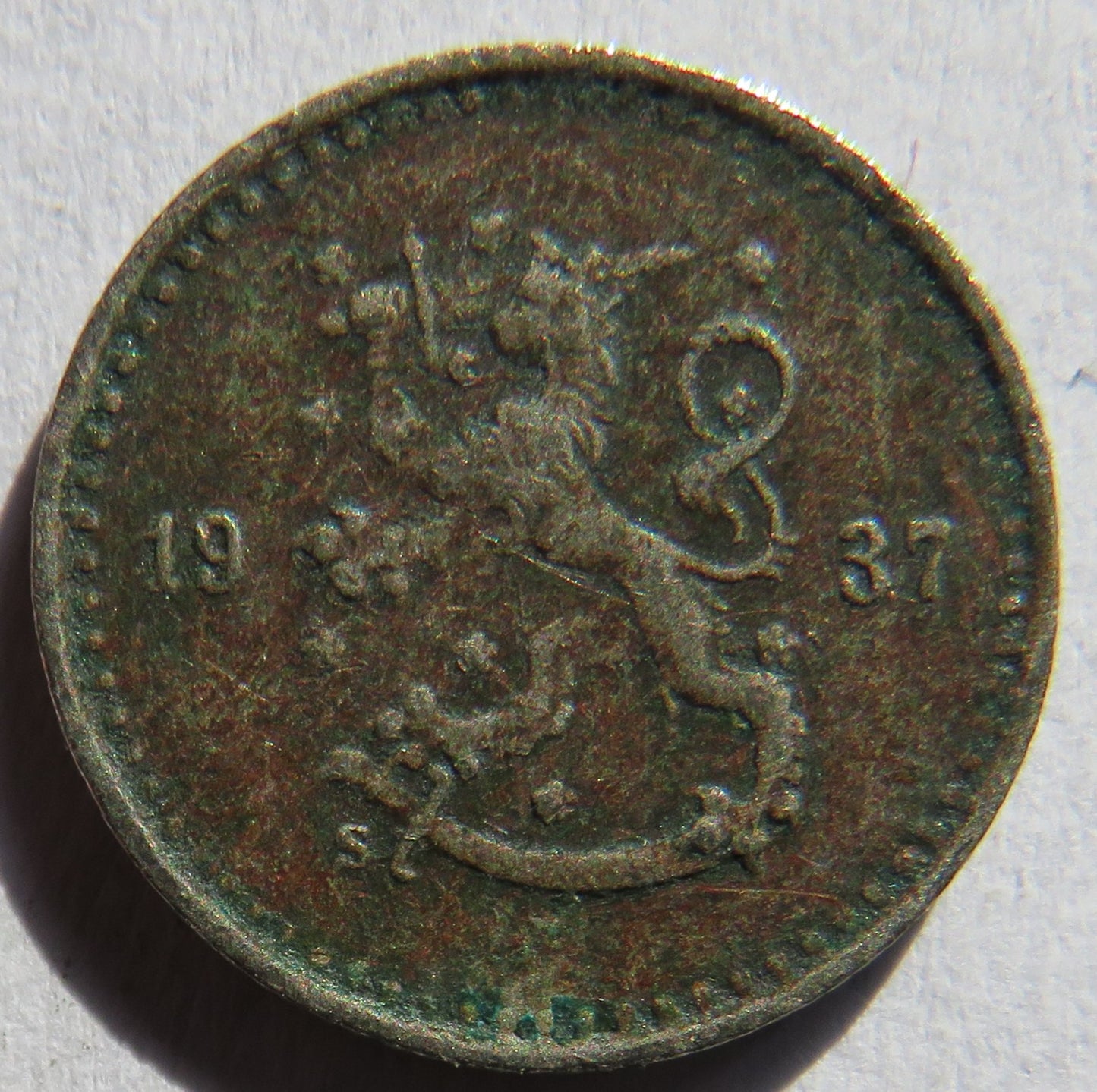 1937 Finland 25 Pennia Coin
