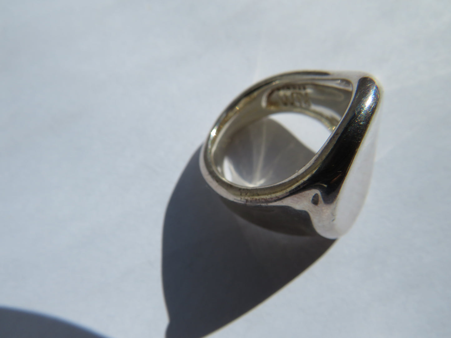 Large Chunky Men's Sterling Silver Signet Ring By RIM Studio - UK Size Q