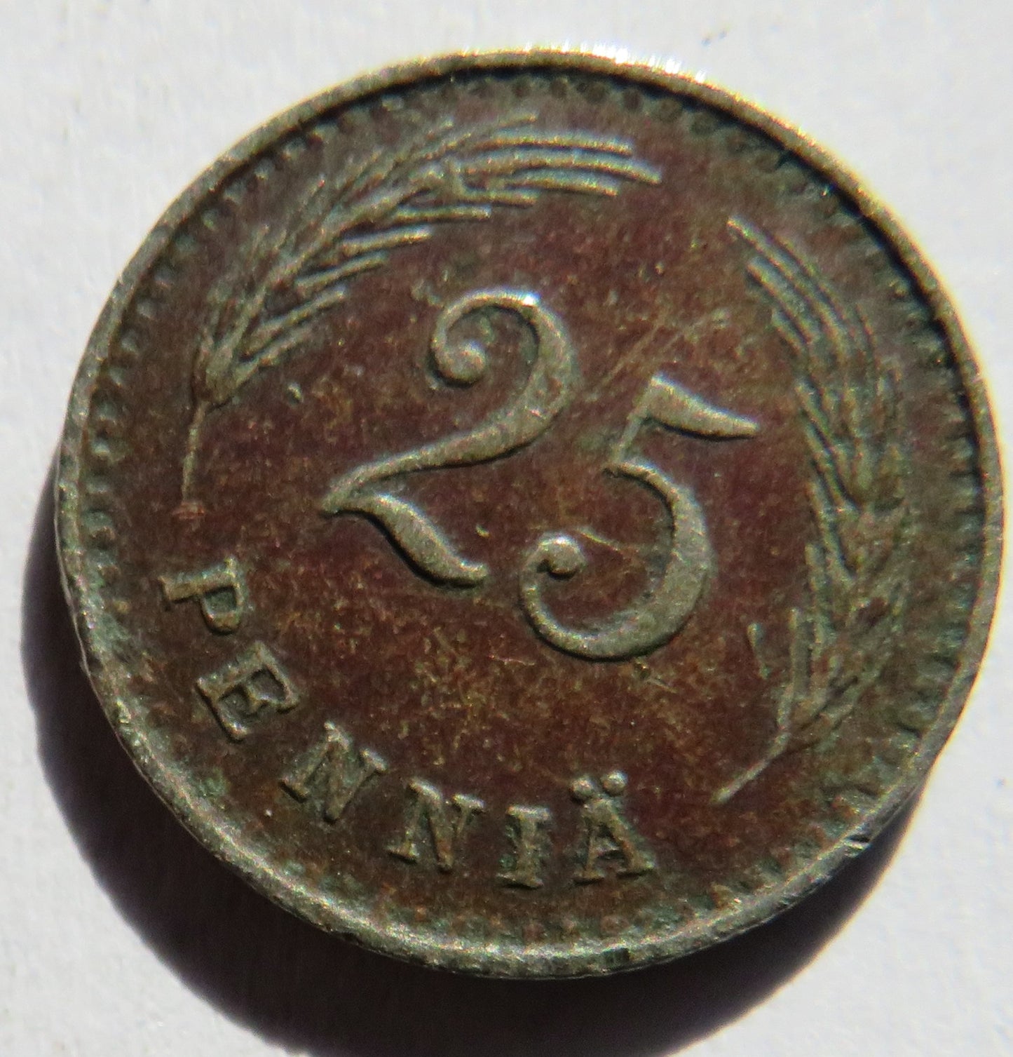 1937 Finland 25 Pennia Coin