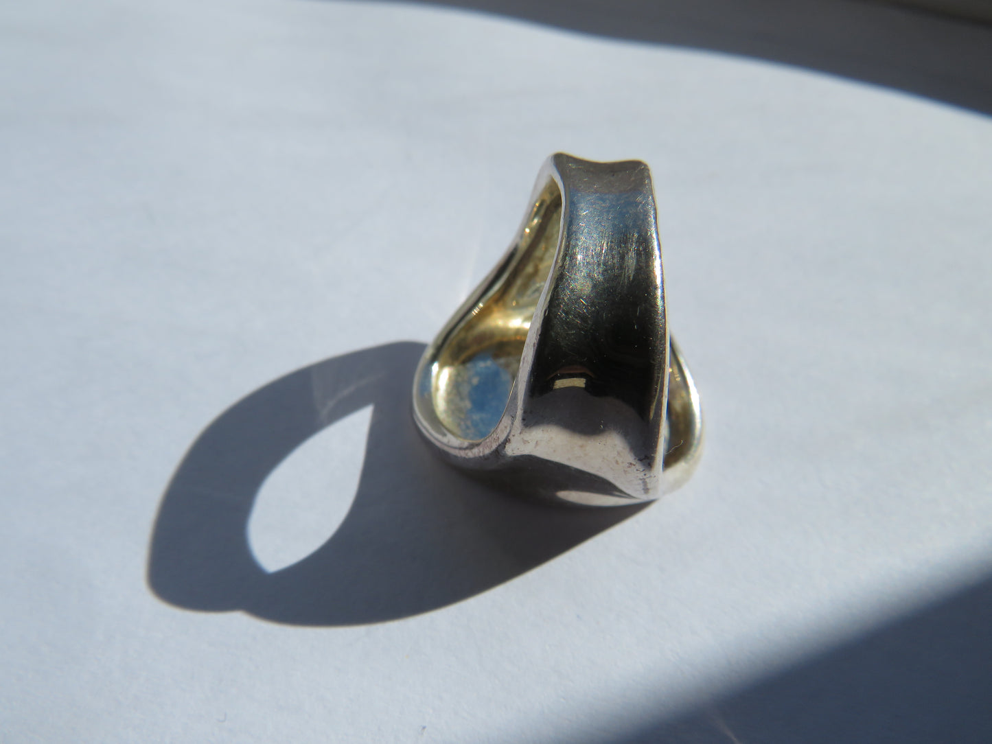 Large Chunky Men's Sterling Silver Signet Ring By RIM Studio - UK Size Q