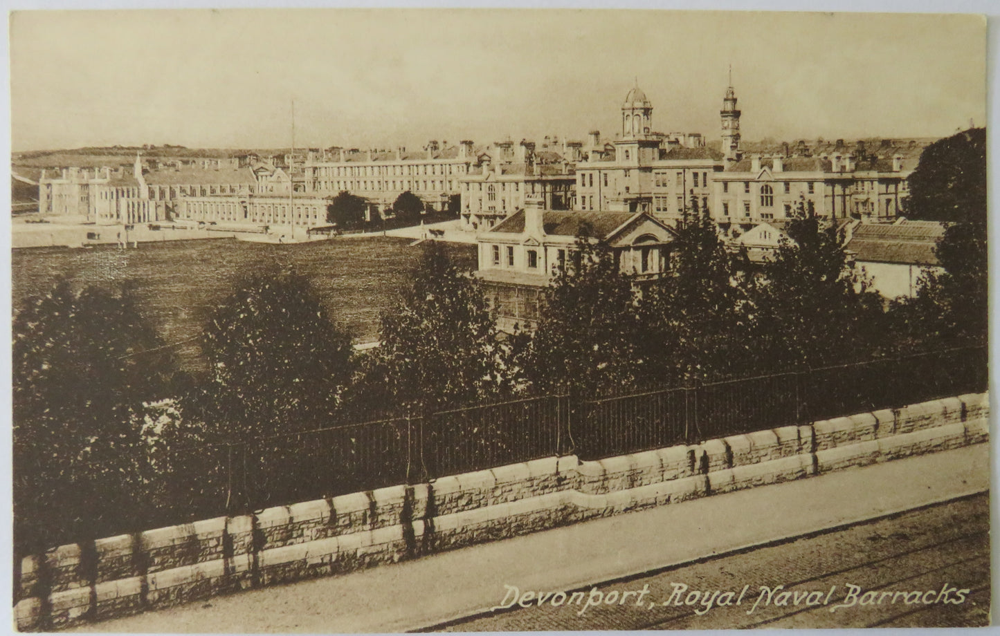 Vintage Postcard of Devonport, Royal Naval Barracks