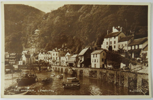 Vintage Postcard of The Harbour, Lynmouth