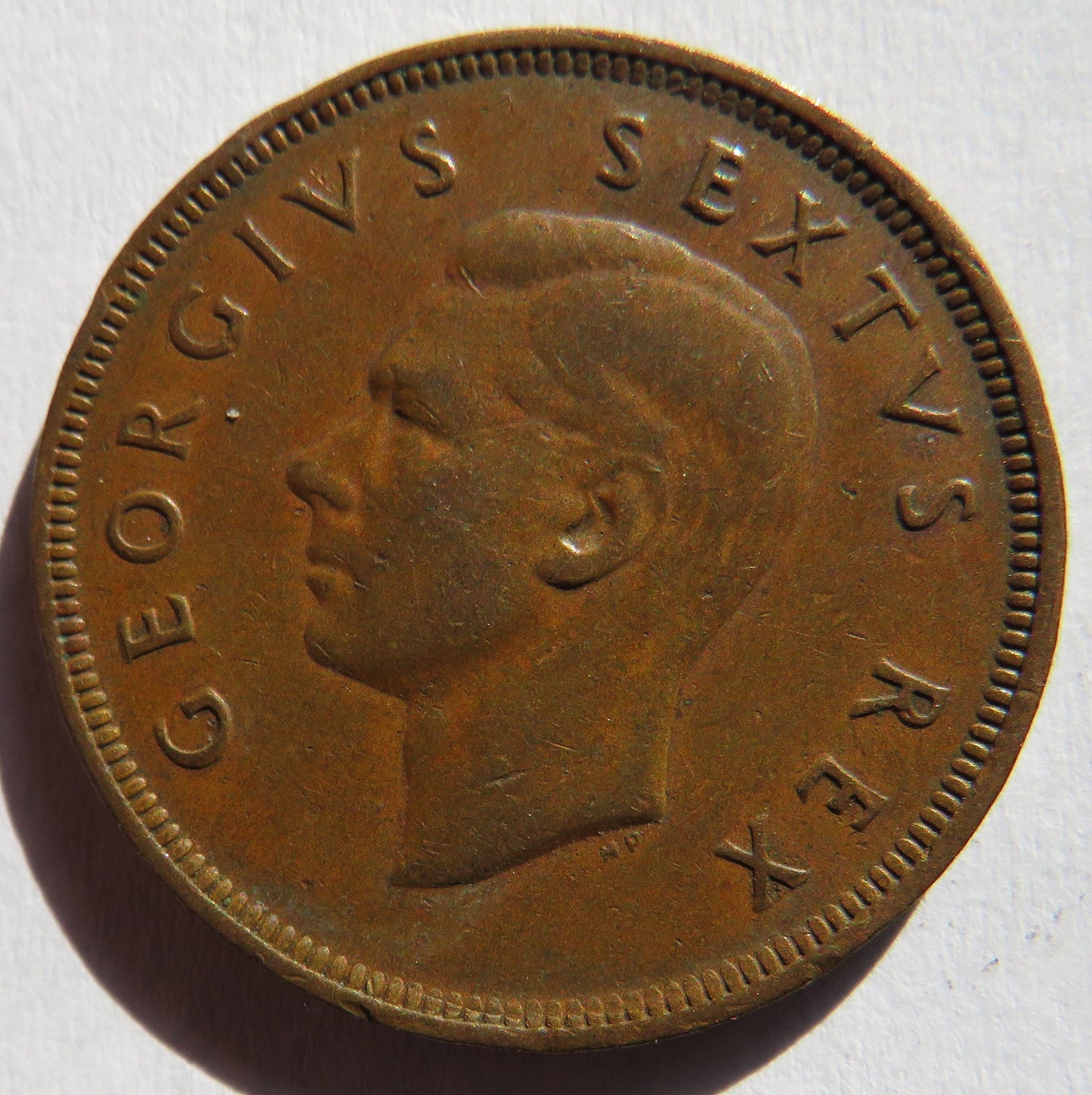 1950 King George VI South Africa One Penny Coin
