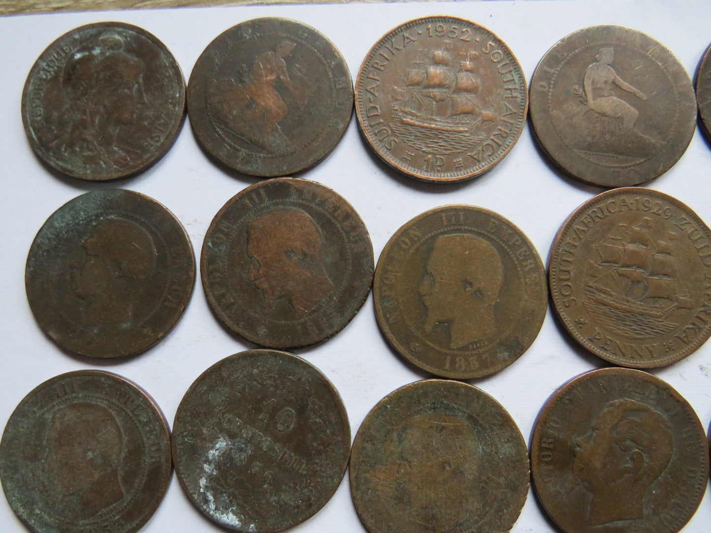 Collection of Old World Coins, France, Australia etc