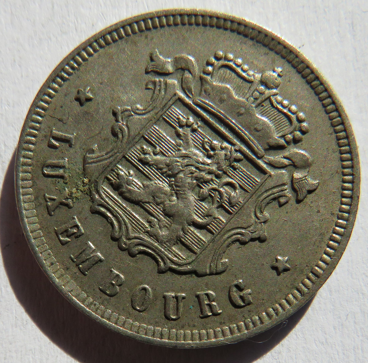 1927 Luxembourg 25 Centimes Coin image 3