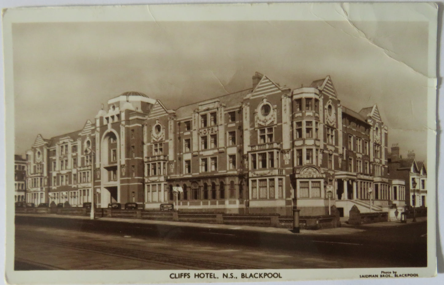 Vintage Postcard of Cliffs Hotel, N.S., Blackpool