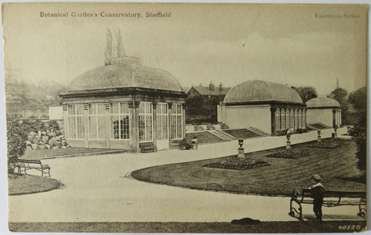 Vintage Postcard of the Botanic Garden's Conservatory, Sheffield