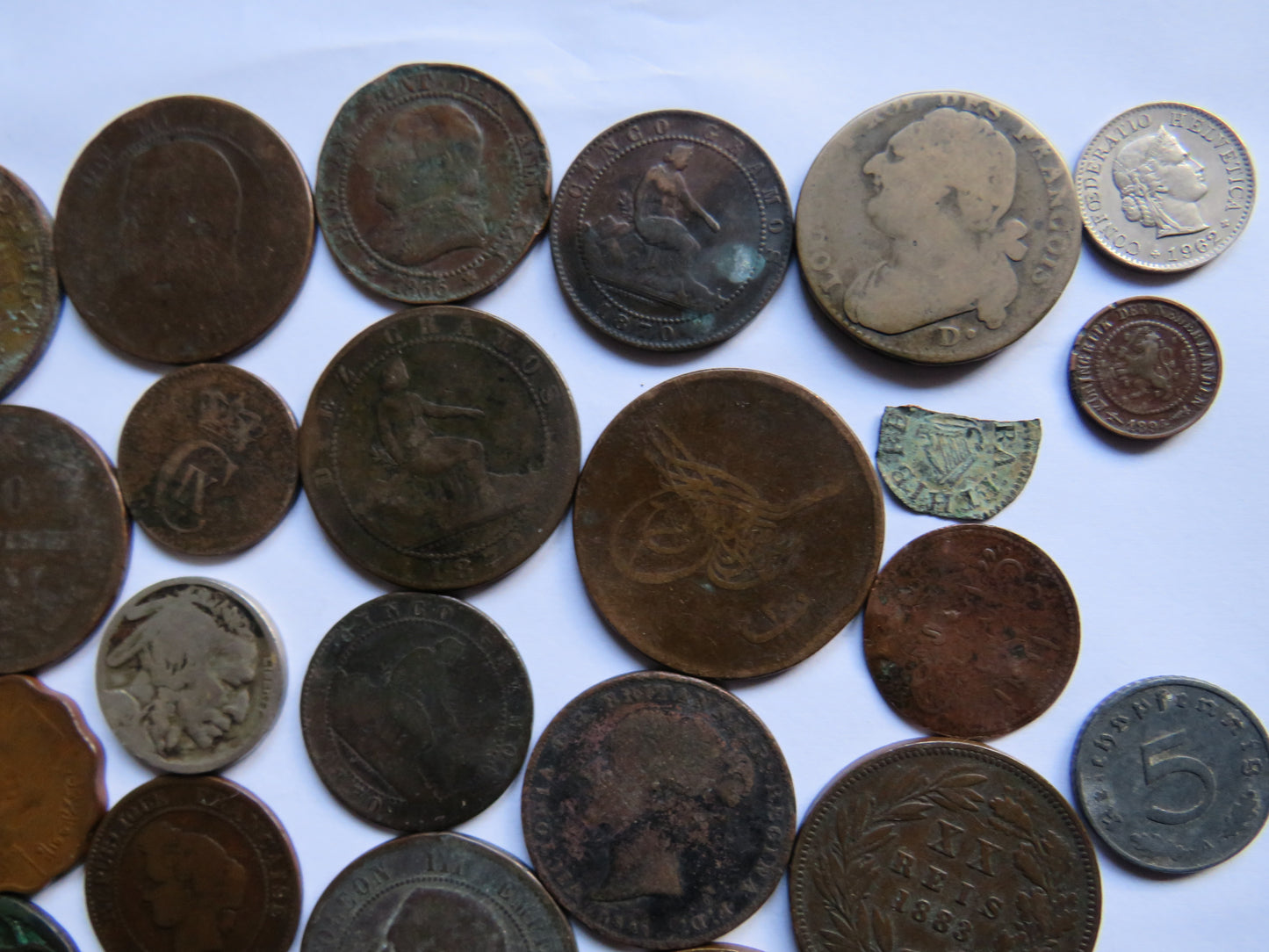 Small Lot of Old World Coins, France, South Africa etc.
