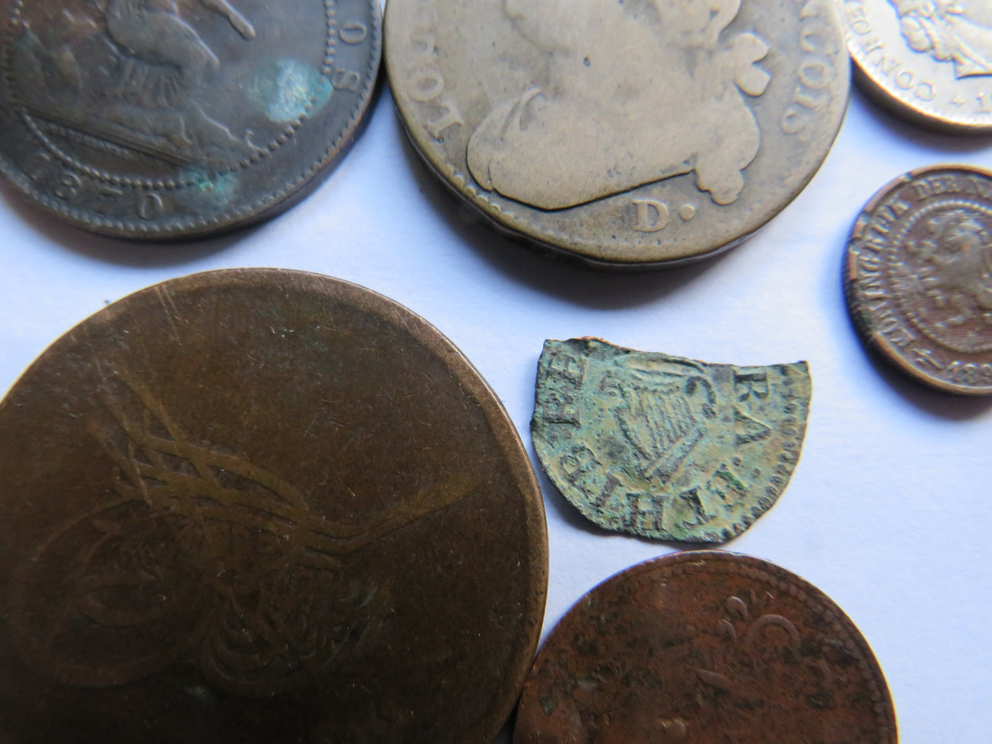 Small Lot of Old World Coins, France, South Africa etc.