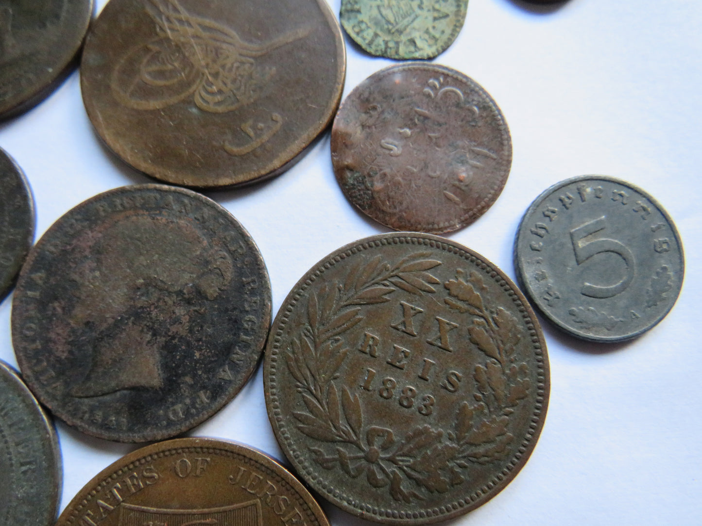 Small Lot of Old World Coins, France, South Africa etc.