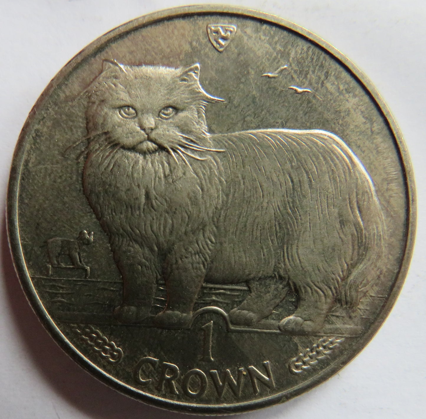 1989 Isle of Man One Crown Coin - Persian Cat