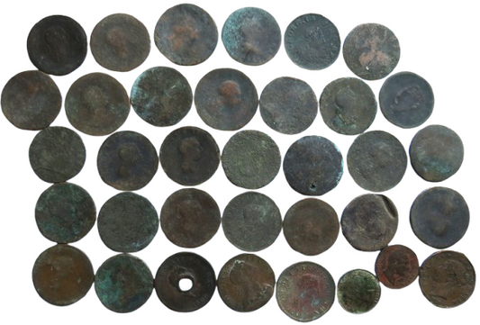 Small Collection of Old Coins Mainly UK Georgian Coins