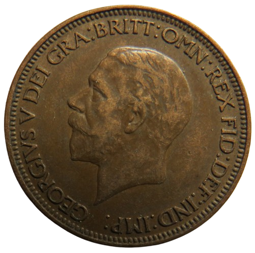 1928 King George V Halfpenny Coin - Great Britain