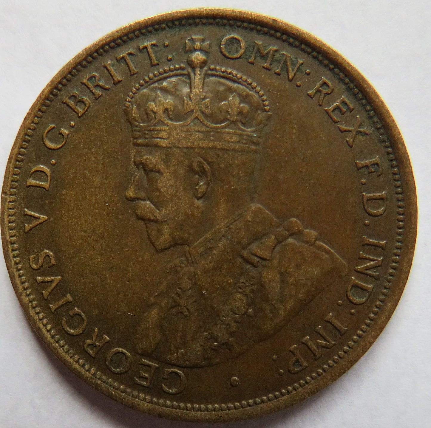 1913 King George V Australia One Penny Coin