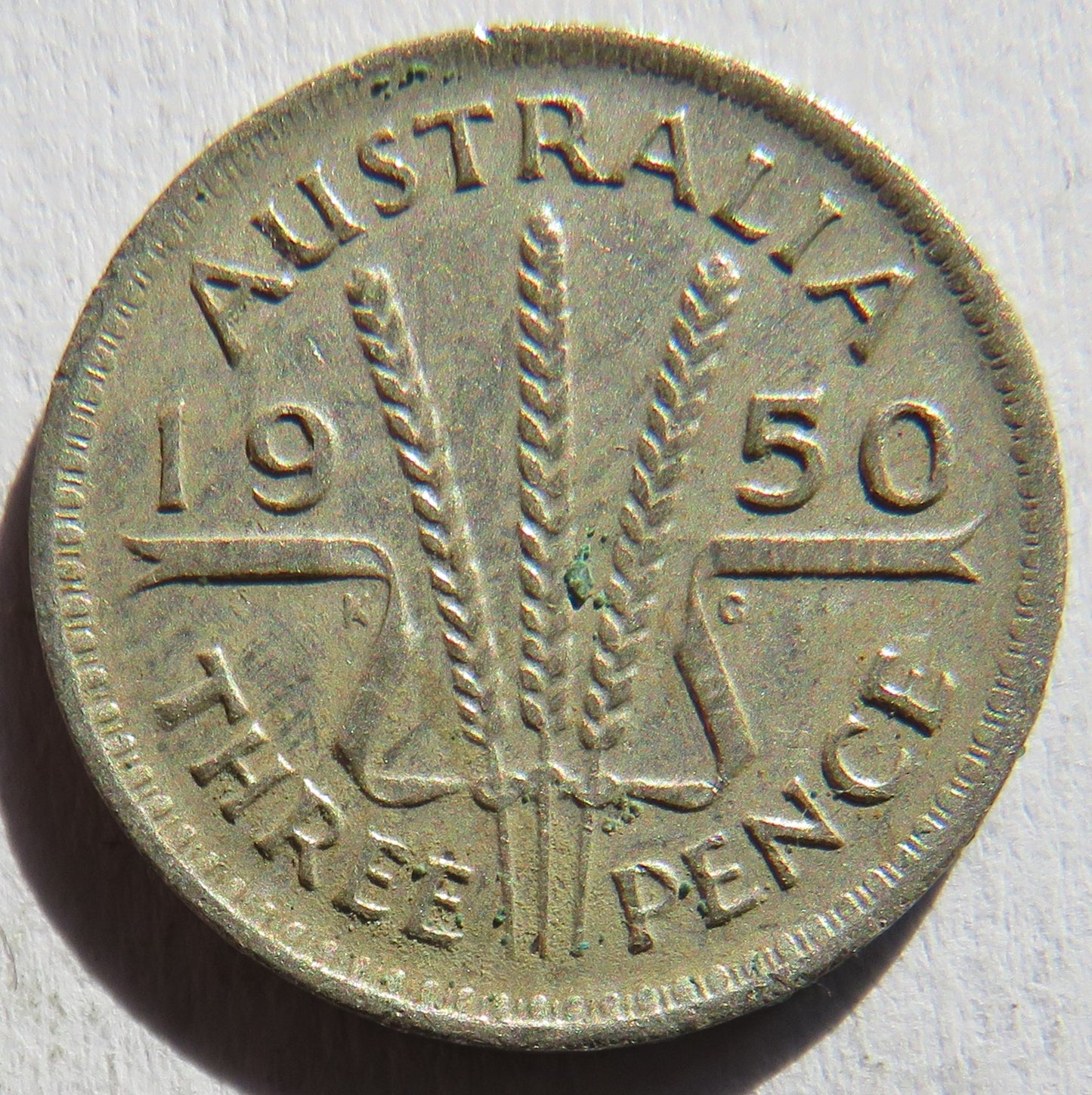 1950 King George VI Australia Silver Threepence Coin