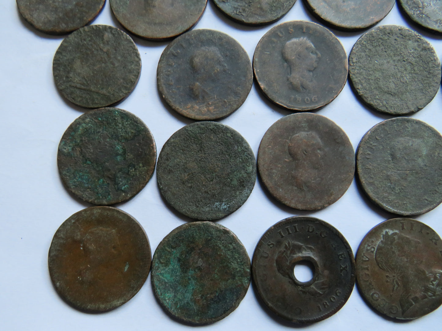 Small Collection of Old Coins Mainly UK Georgian Coins